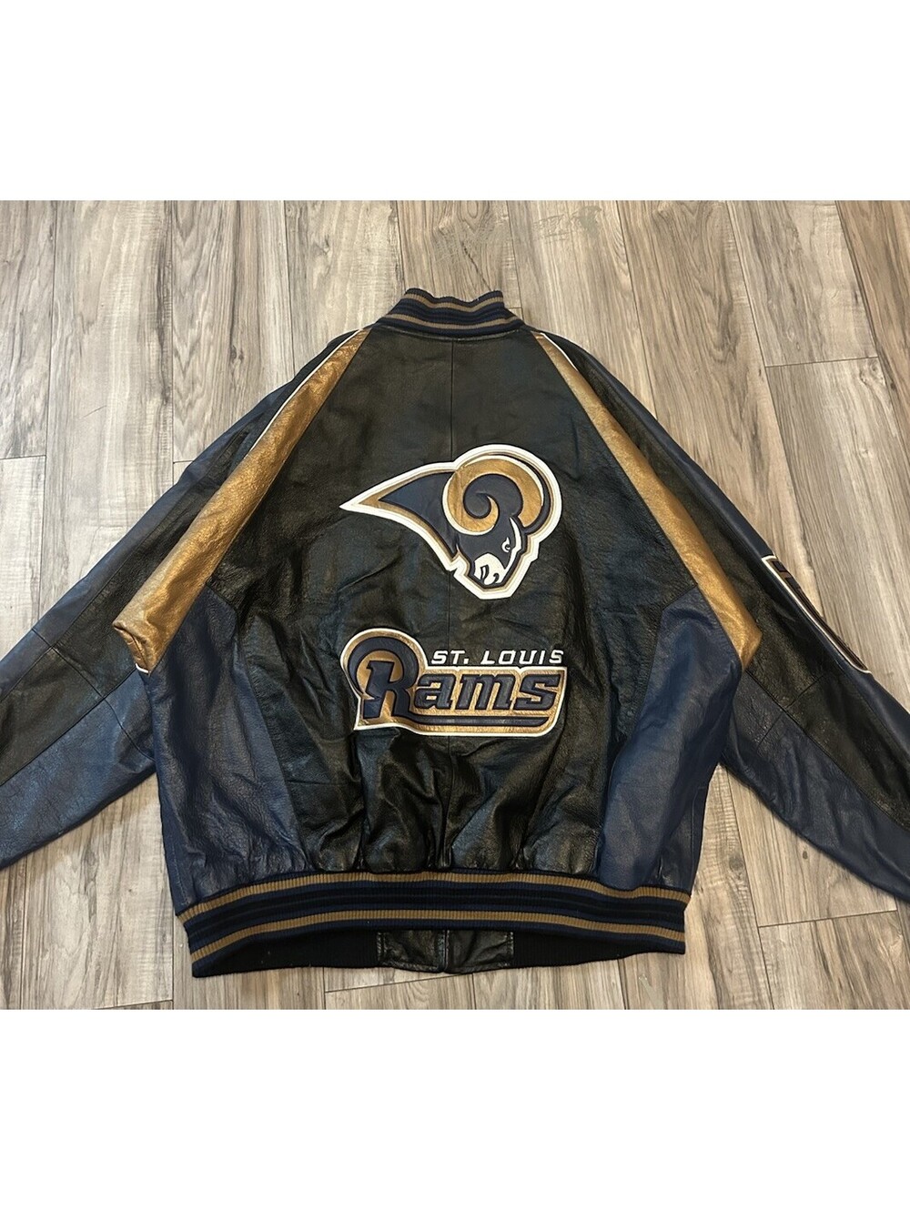Genuine NFL vintage STL Rams leather bomber jacket